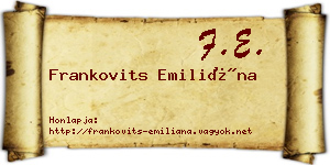 Frankovits Emiliána névjegykártya